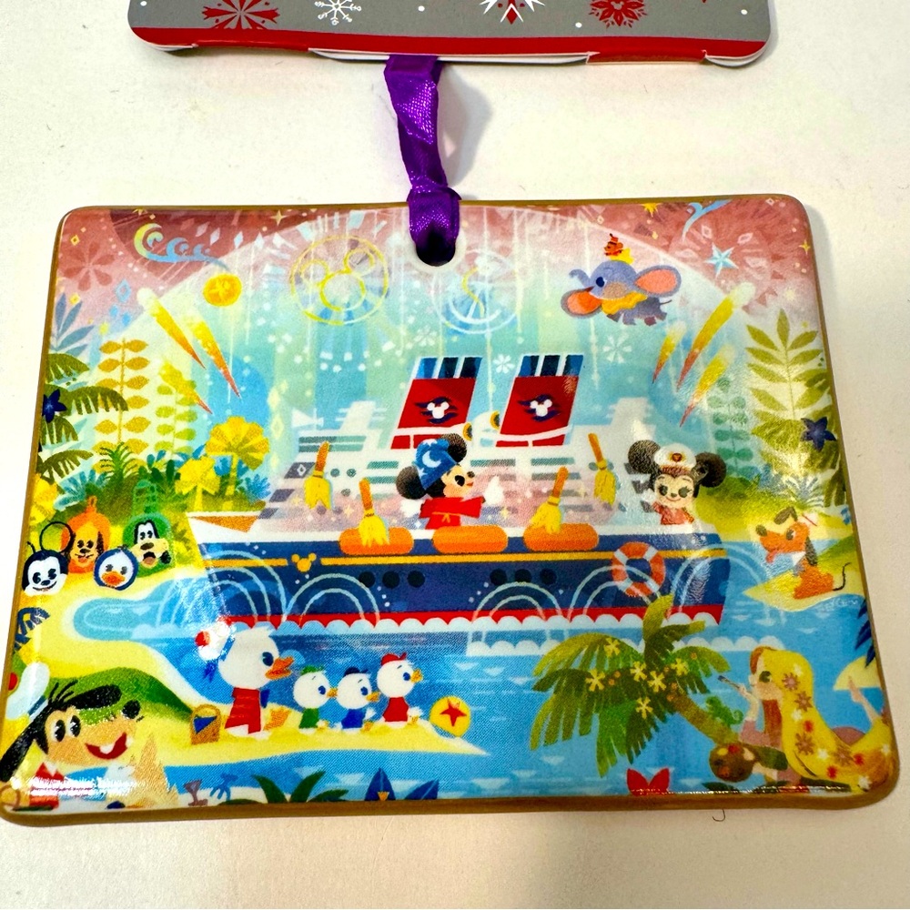 NWT. Disney Cruise Line ornament featuring artwork by Joey Chou.